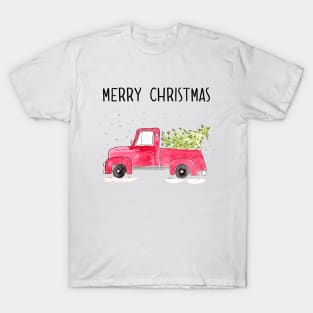 Red Christmas Truck T-Shirt